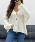 Gilet pull oversize blanc
