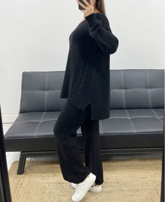 Ensemble mailles noir