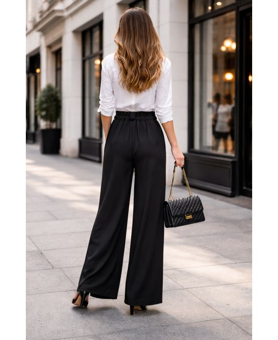 Pantalon large fluide smoke noir