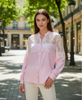 Chemise dentelle rose