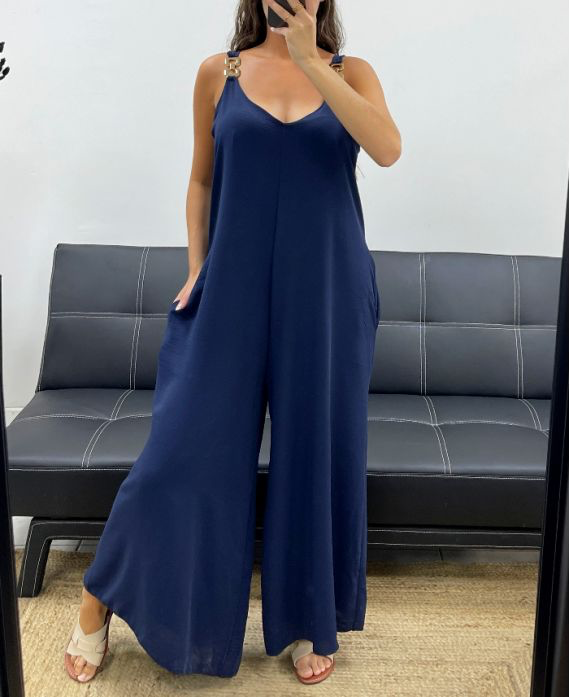 Combinaison oversize 2 poches marine
