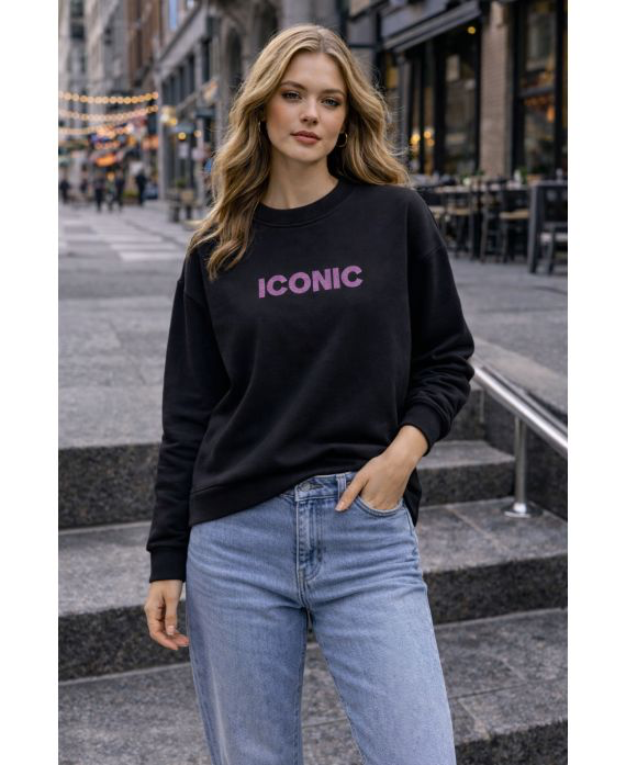 Sweat-shirt iconic noir