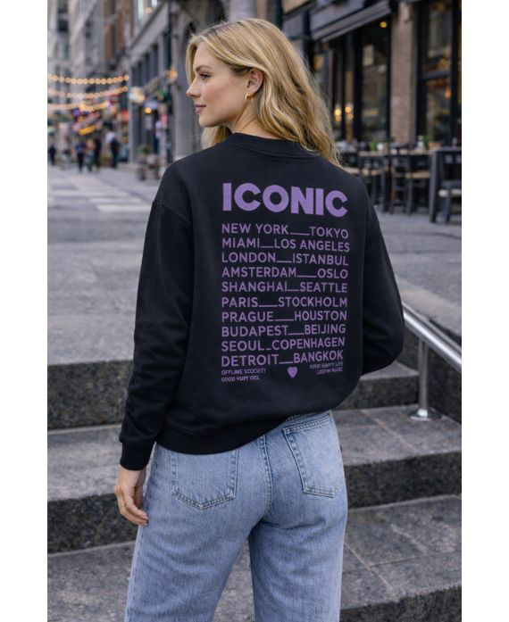 Sweat-shirt iconic noir