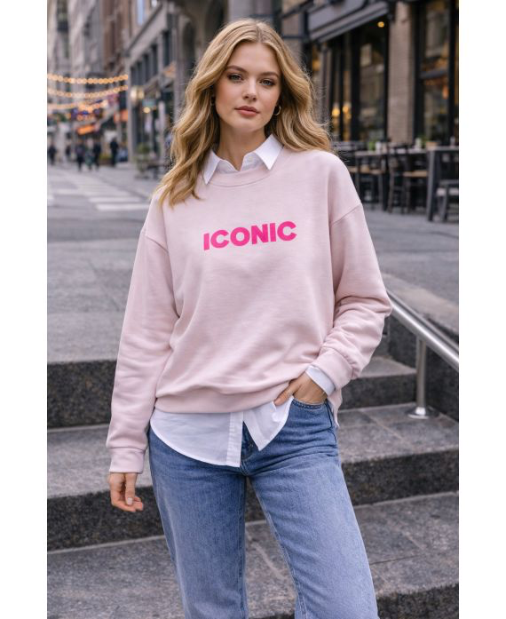 Sweat-shirt iconic rose