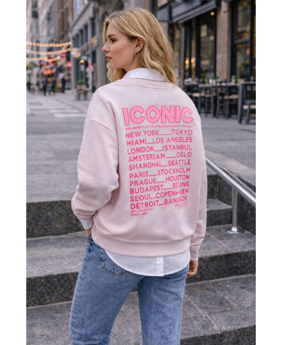 Sweat-shirt iconic rose