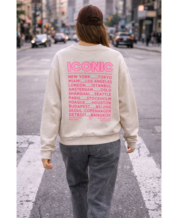 Sweat-shirt iconic beige