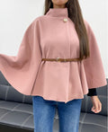 Cape et ceinture rose