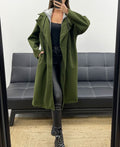 Manteau à capuche effet 2 en 1 kaki