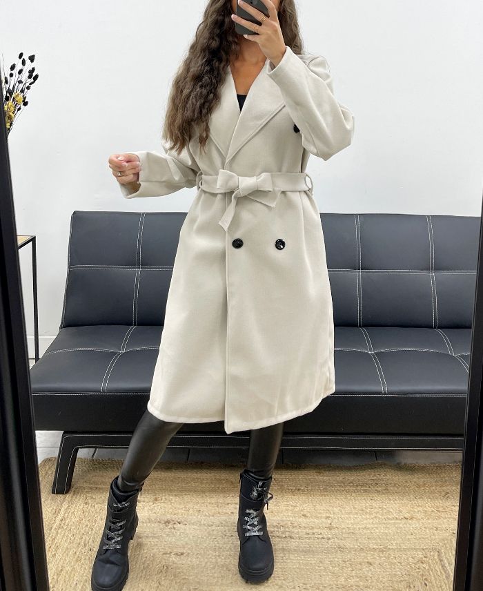 Manteau trench beige