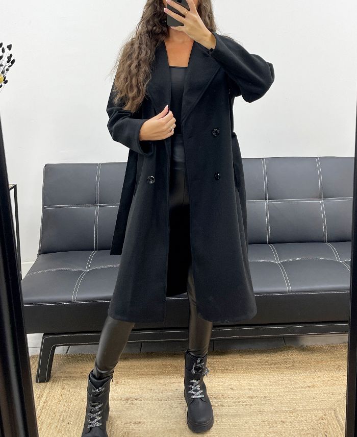 Manteau trench noir