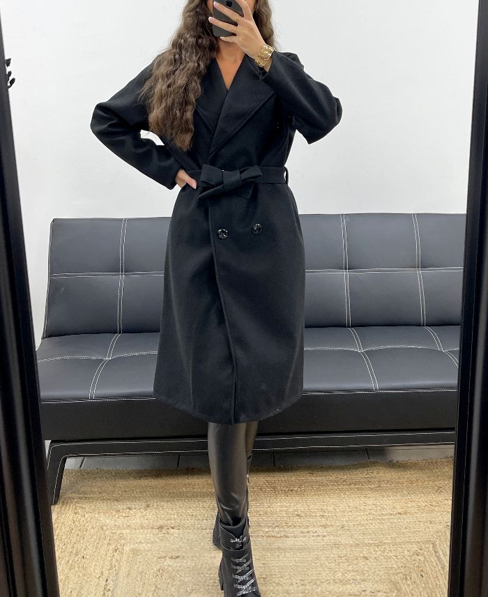 Manteau trench noir